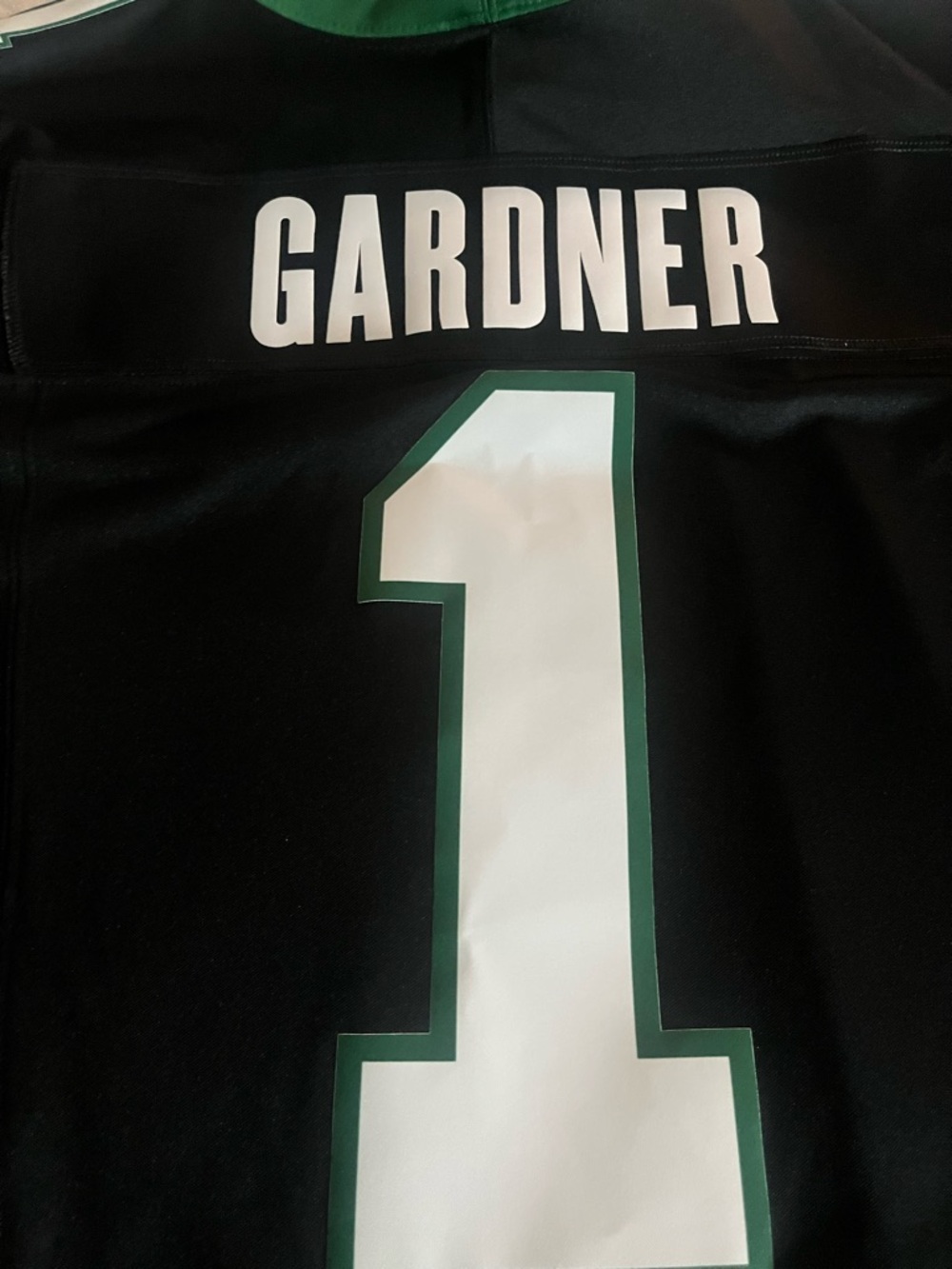 Brand New NFL Nike Sauce Gardner New York Jets #1 Jersey in black Size Large NWT - Picture 6 of 7